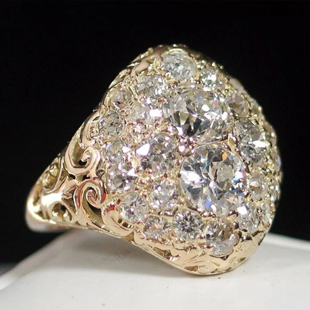 Eleganter Vintage Gold Diamantring