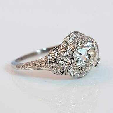 Vintage Kristall-Silberring