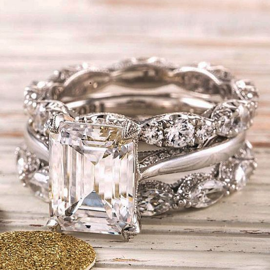 Vintage Silber Helle Schicht Ring