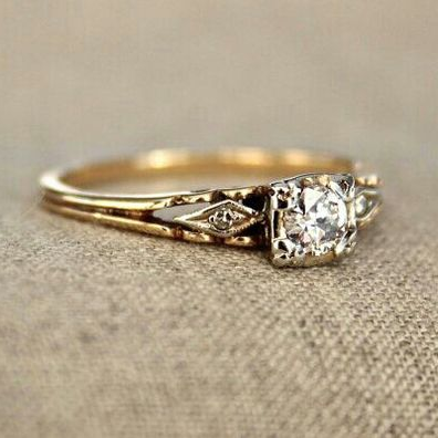 Zirkonia Feingoldring
