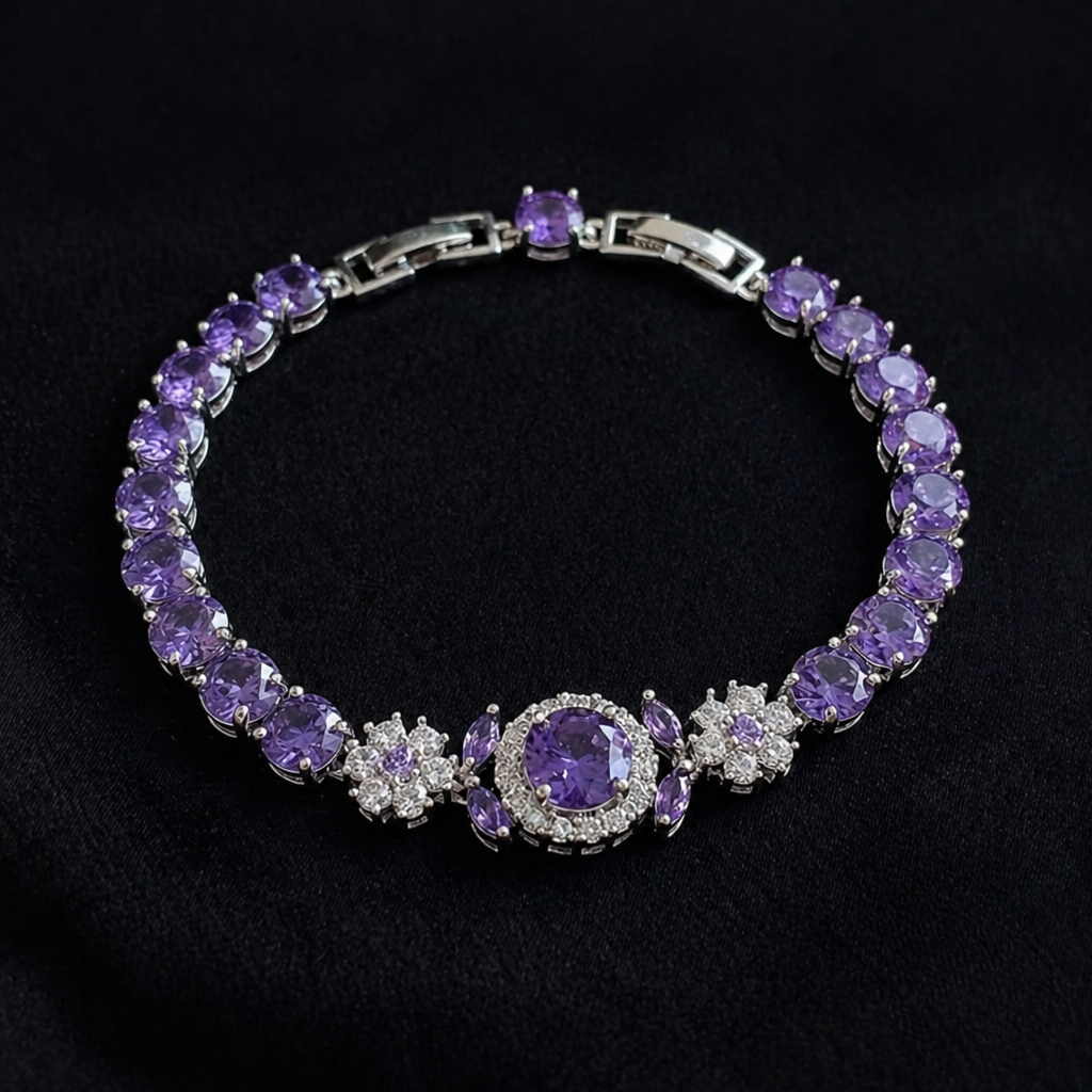 Elegantes Kronen-Armband aus Weißgold