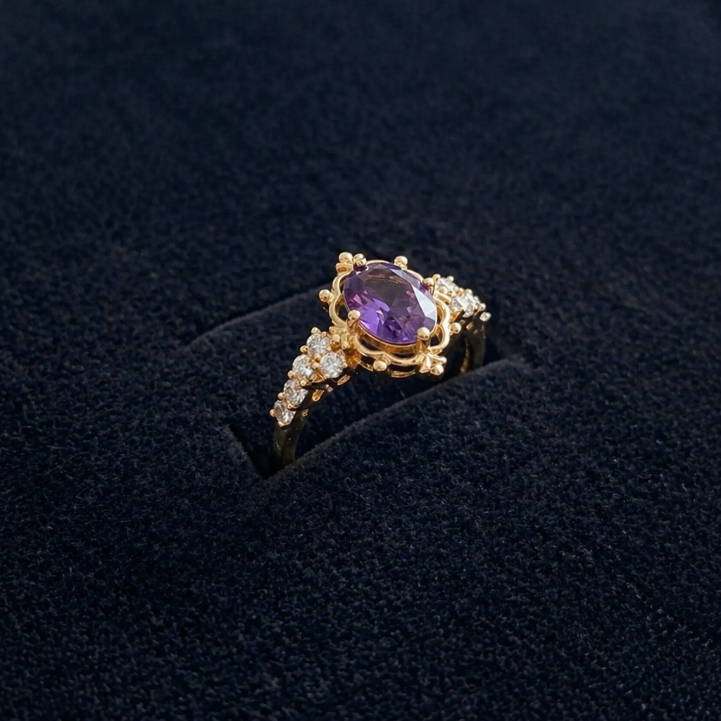 Eleganter Gold Tiara Ring