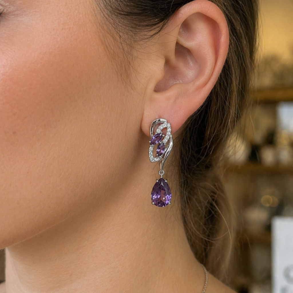 Elegante Amethyst-Ohrringe