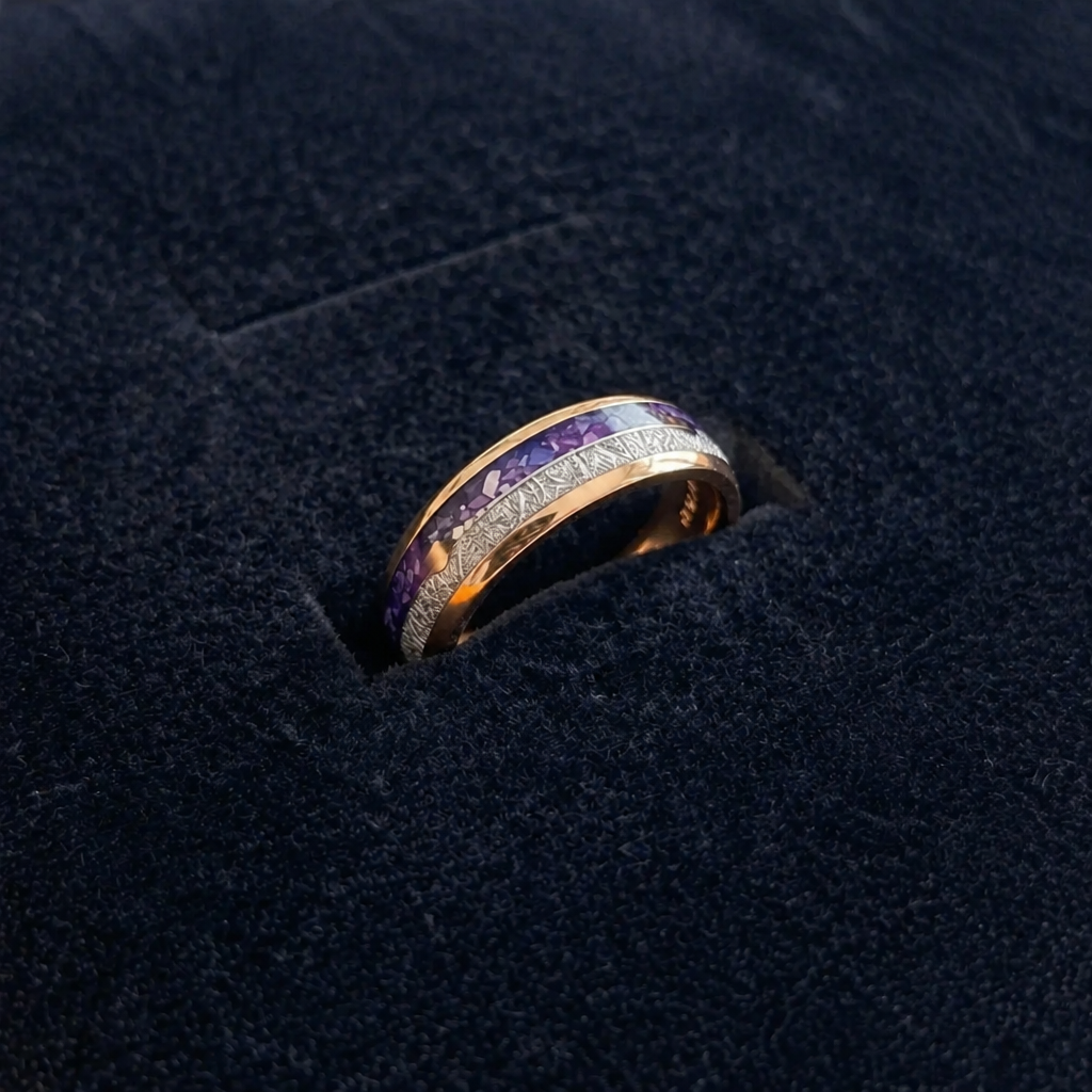 Eleganter, ineinander verwobener Ring aus Roségold
