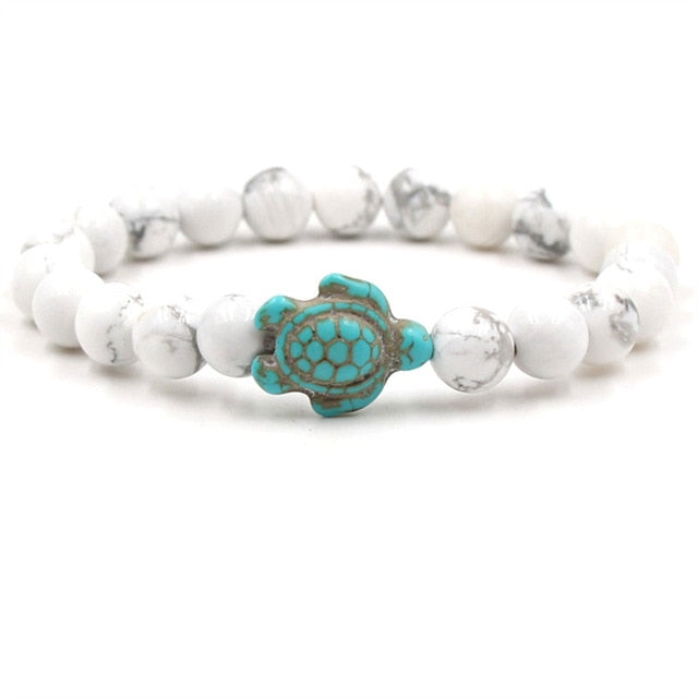 Einzigartige Natursteinperlen Schildkrötenarmbänder