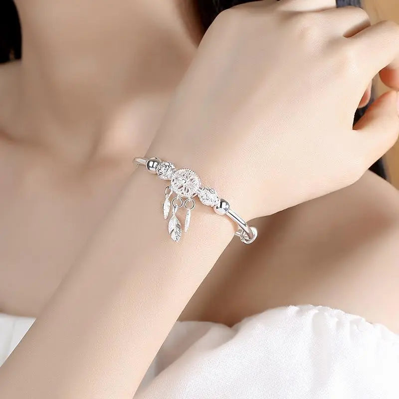 Silber Traumfänger Charm Armband