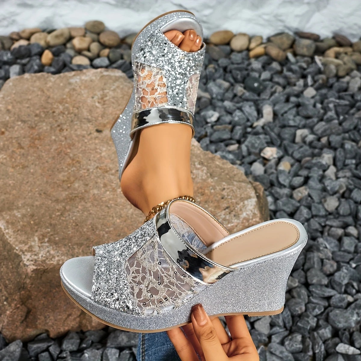 Alexis - Elegant lace high-heeled sandals