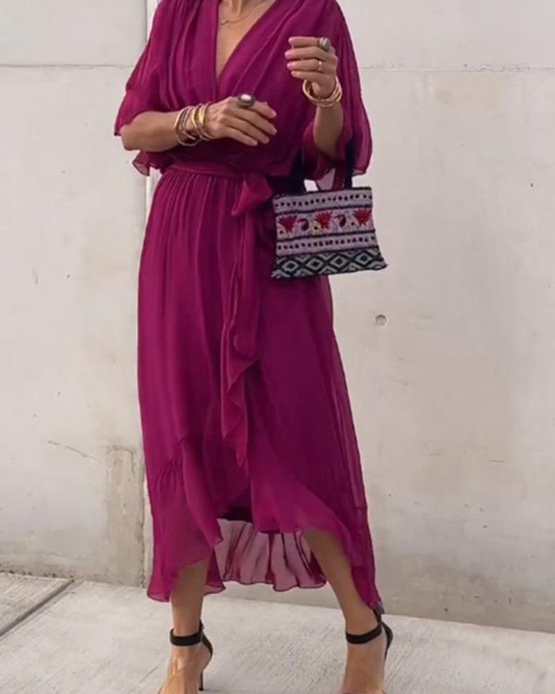 Cristi™ - Flowy Crossed Dress