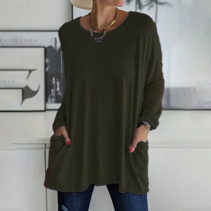 Aelira™ - Relaxed Long Sleeve Top