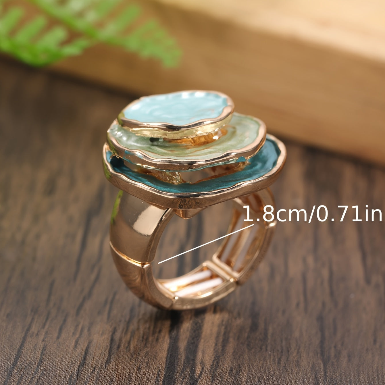 Boho Dreilagiger Emaille-Ring