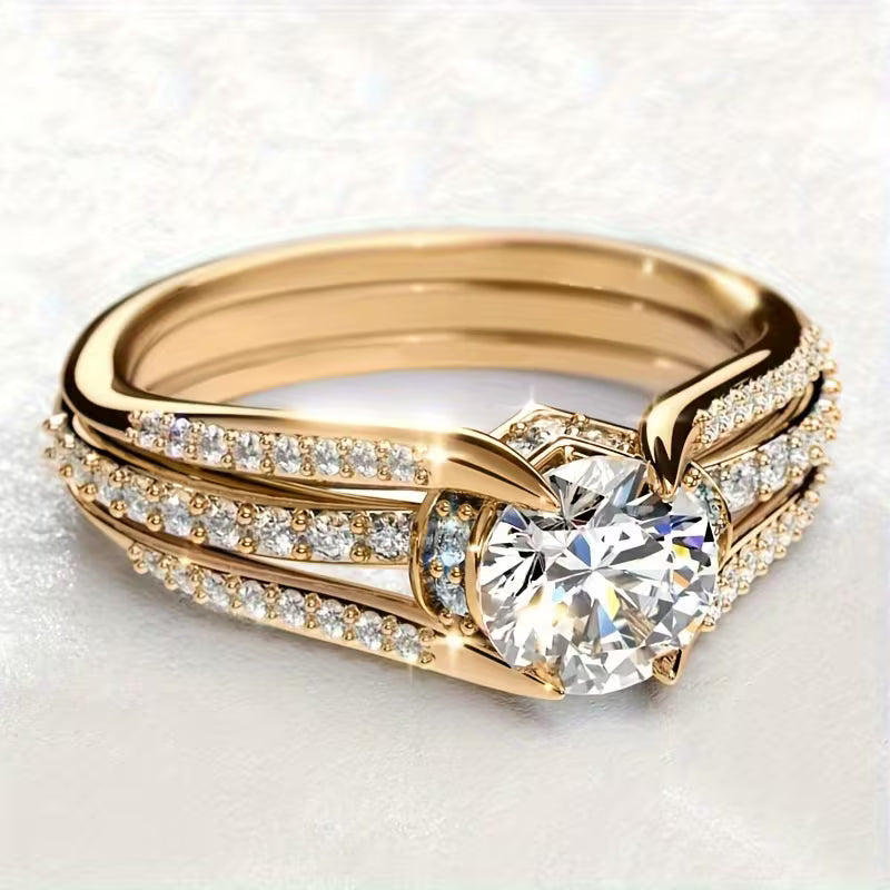 Zeitloser Vintage-Zirkonia Statement-Ring