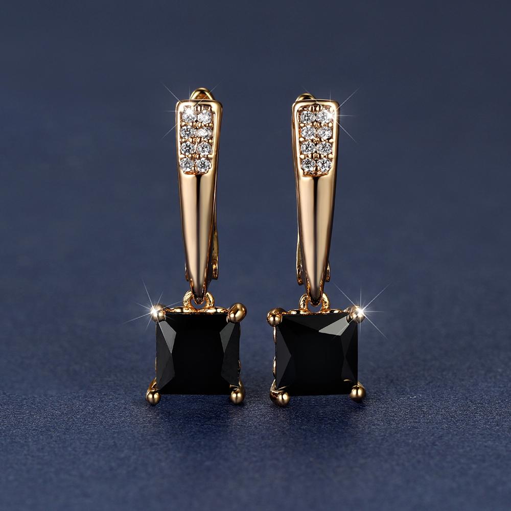 Elegante quadratische Zirkonia-Ohrringe