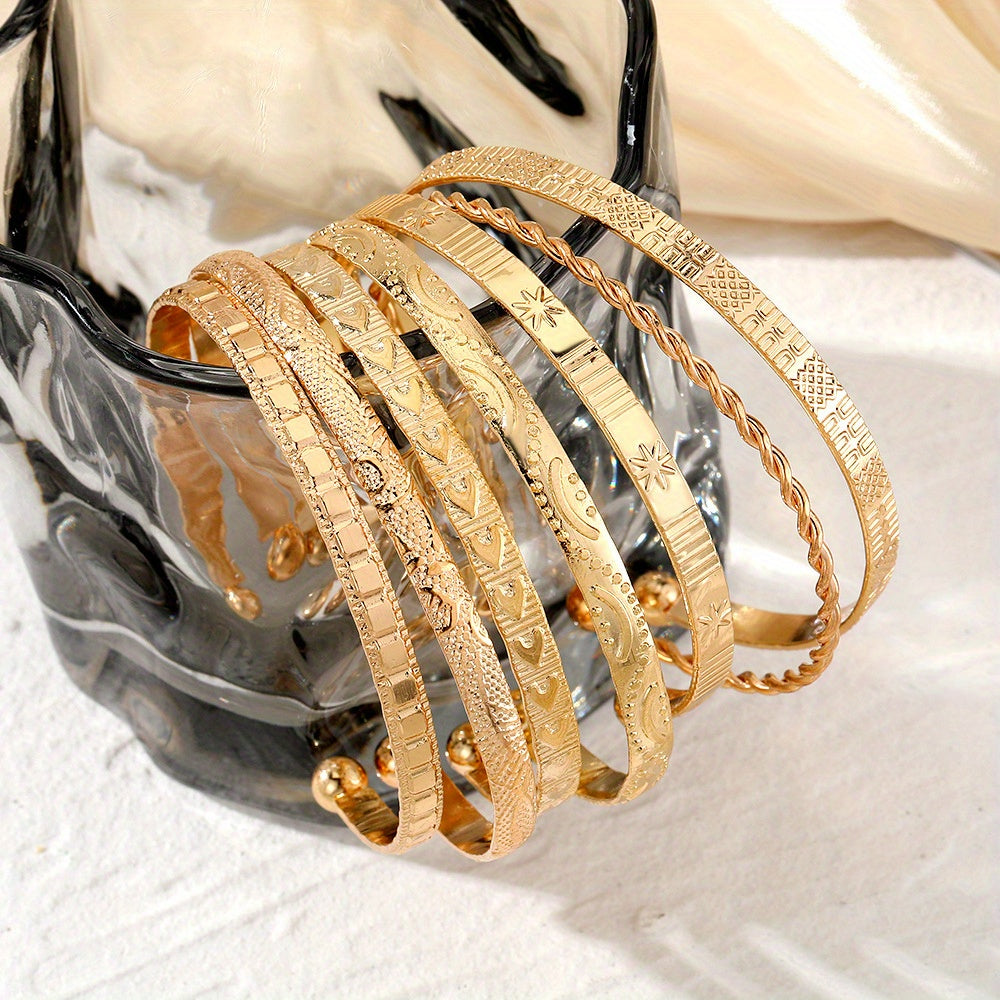 Golden Boho Armreif Set