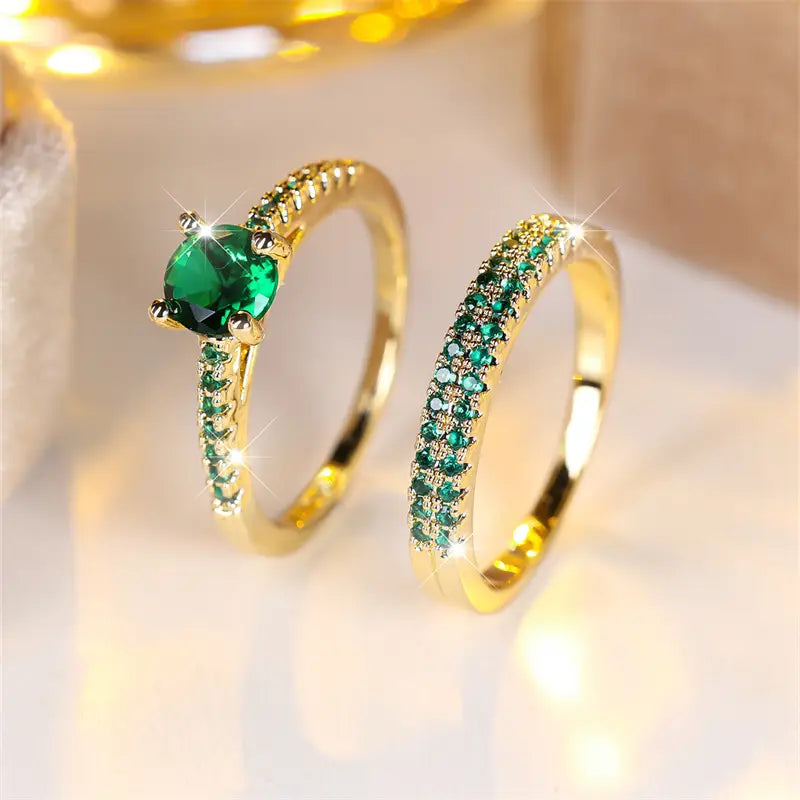 Moni Smaragd Duo Ringe