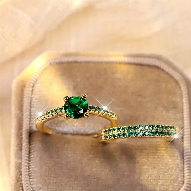 Moni Smaragd Duo Ringe