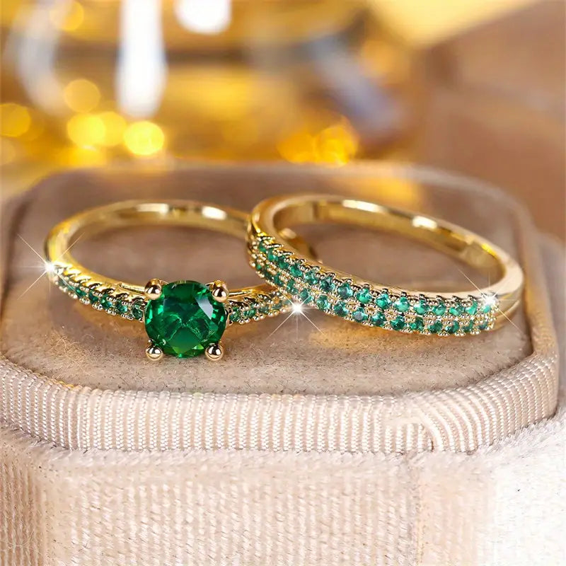 Moni Smaragd Duo Ringe