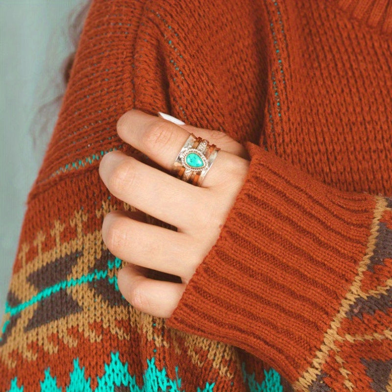 Boho Vintage Türkisring