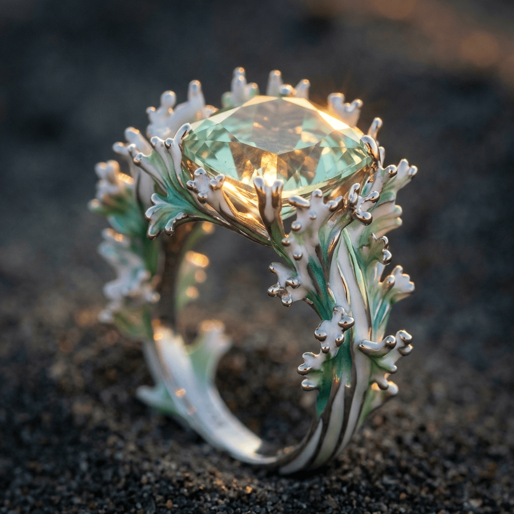 Tiefer Ozeanblüten Ring