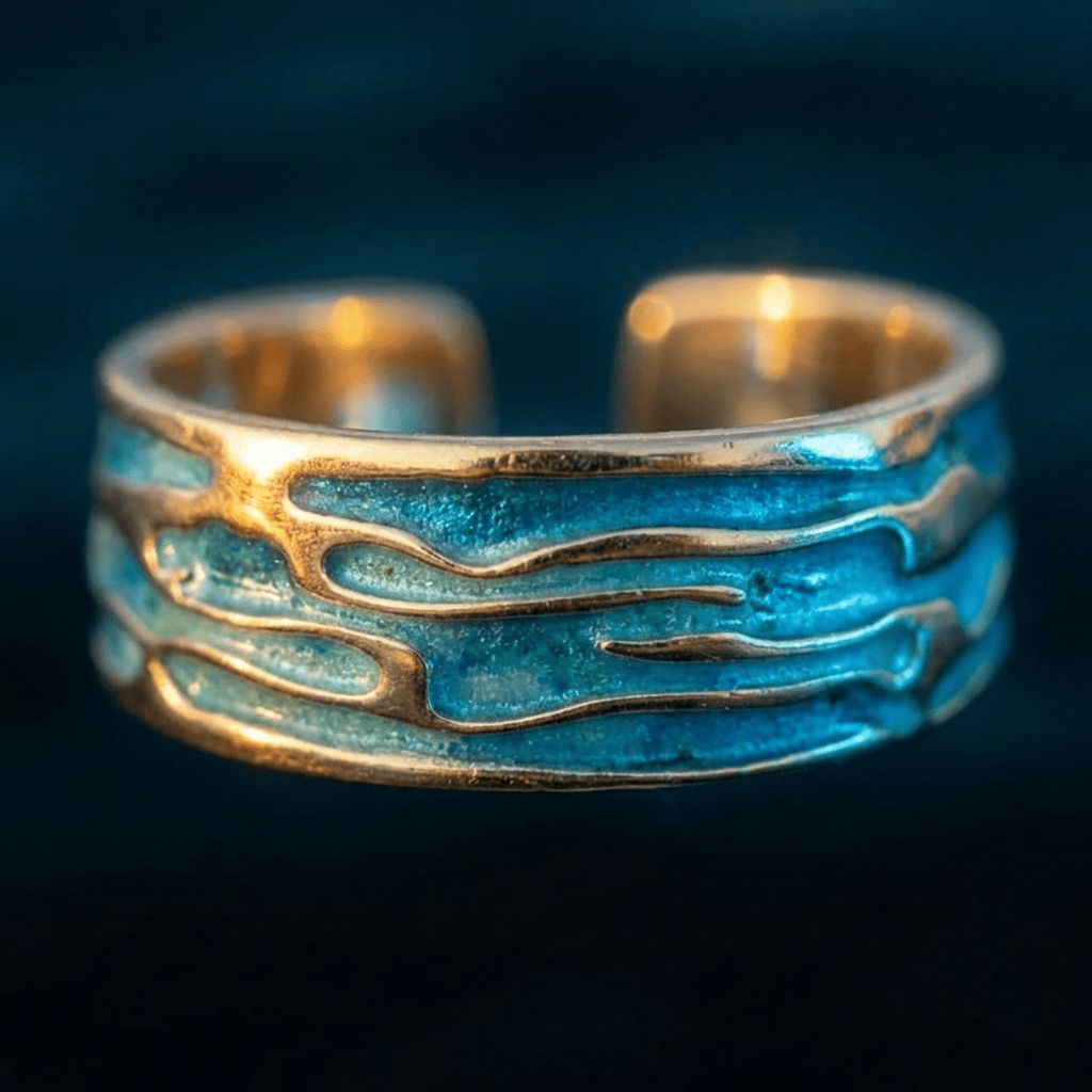 Ozean Linien Ring (verstellbar)