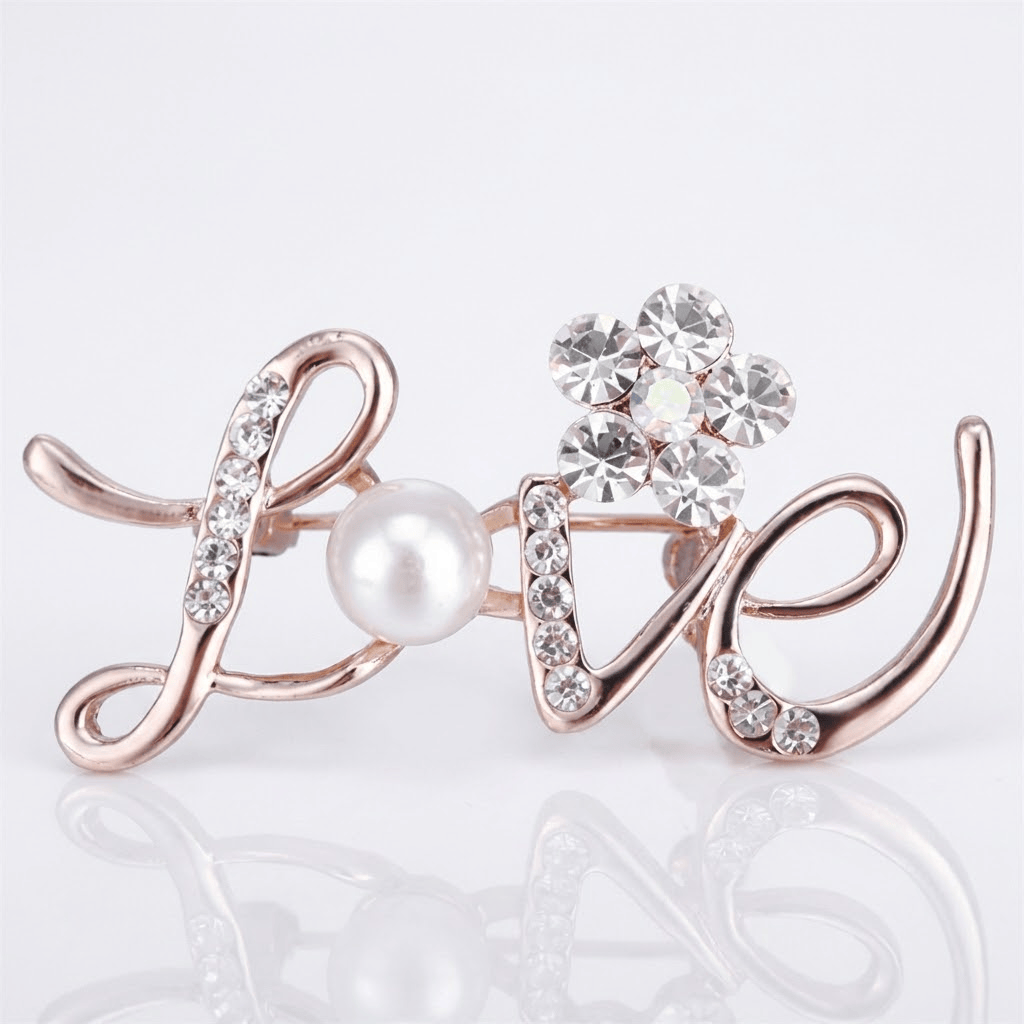 Roségold „Liebe“ Anstecknadel