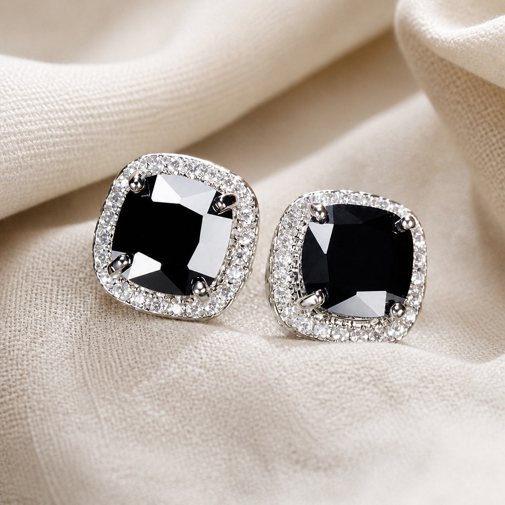 Elegante Vintage-inspirierte Onyx-Ohrringe