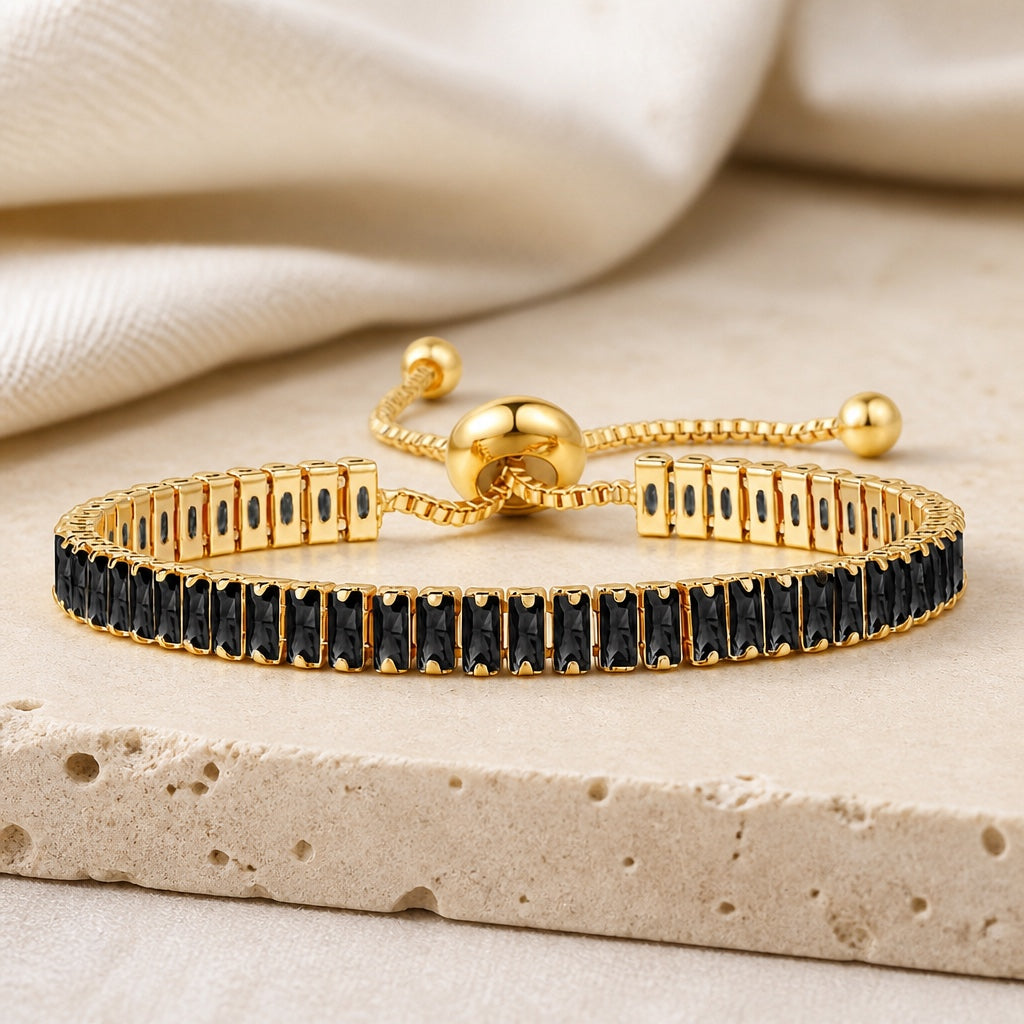 Elegantes vergoldetes Zirkonia Tennisarmband