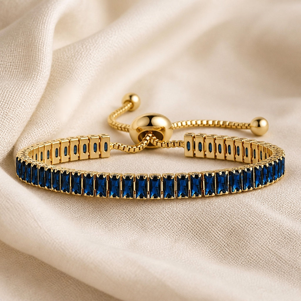 Elegantes vergoldetes Zirkonia Tennisarmband