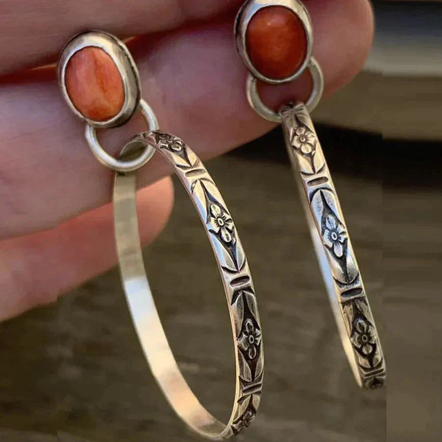 Vintage Onyx Boho Ohrringe