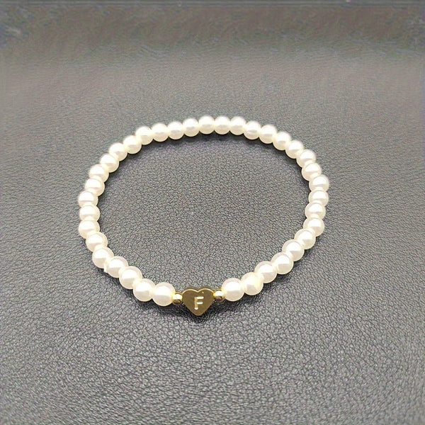 Chic A-Z Heart Initial Bracelet