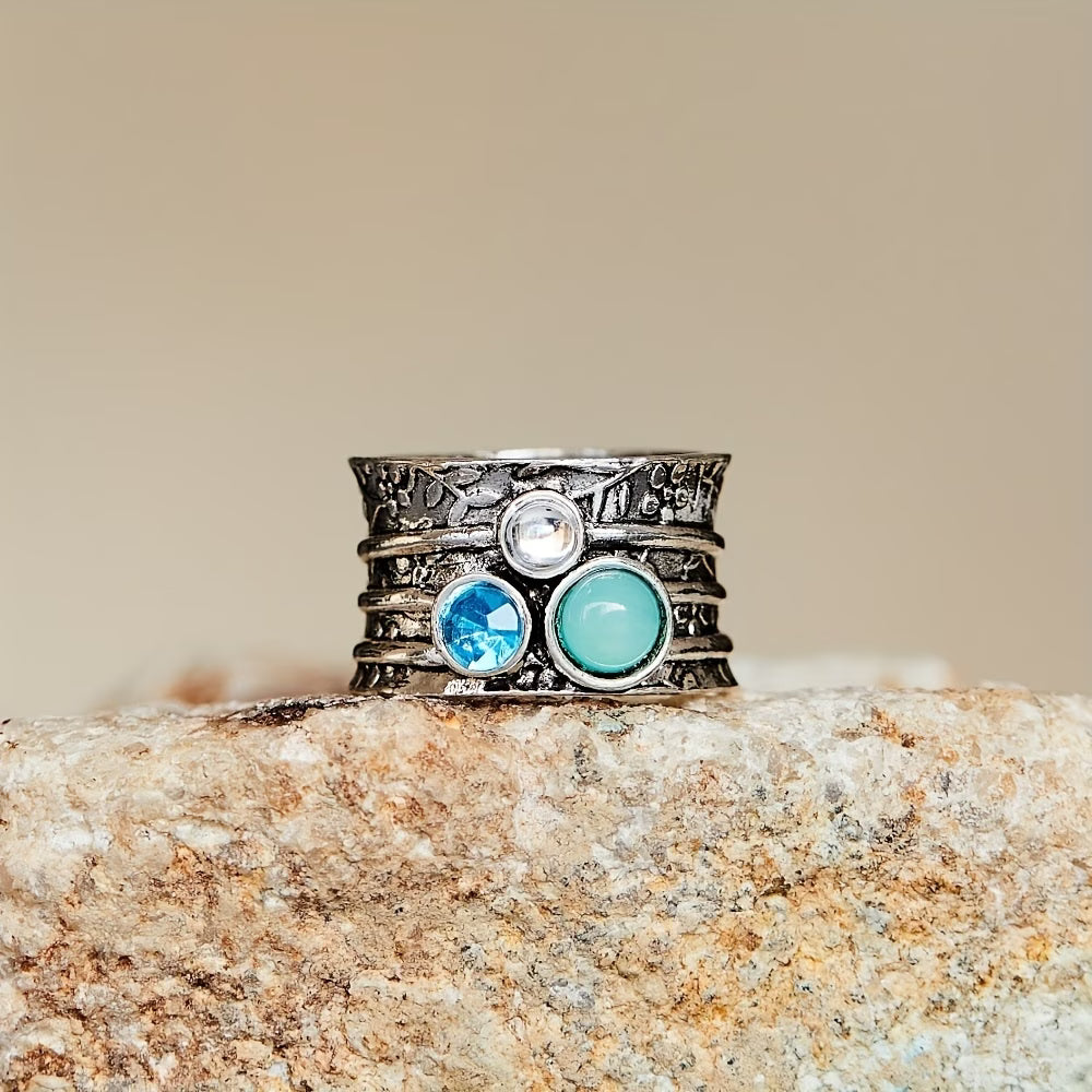 Boho Vintage Türkis Edelstein Ring