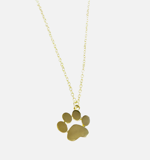 Gold-Plated Necklace with Paw Charm