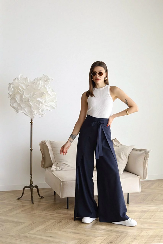 Marika™ - Wide Linen Trousers