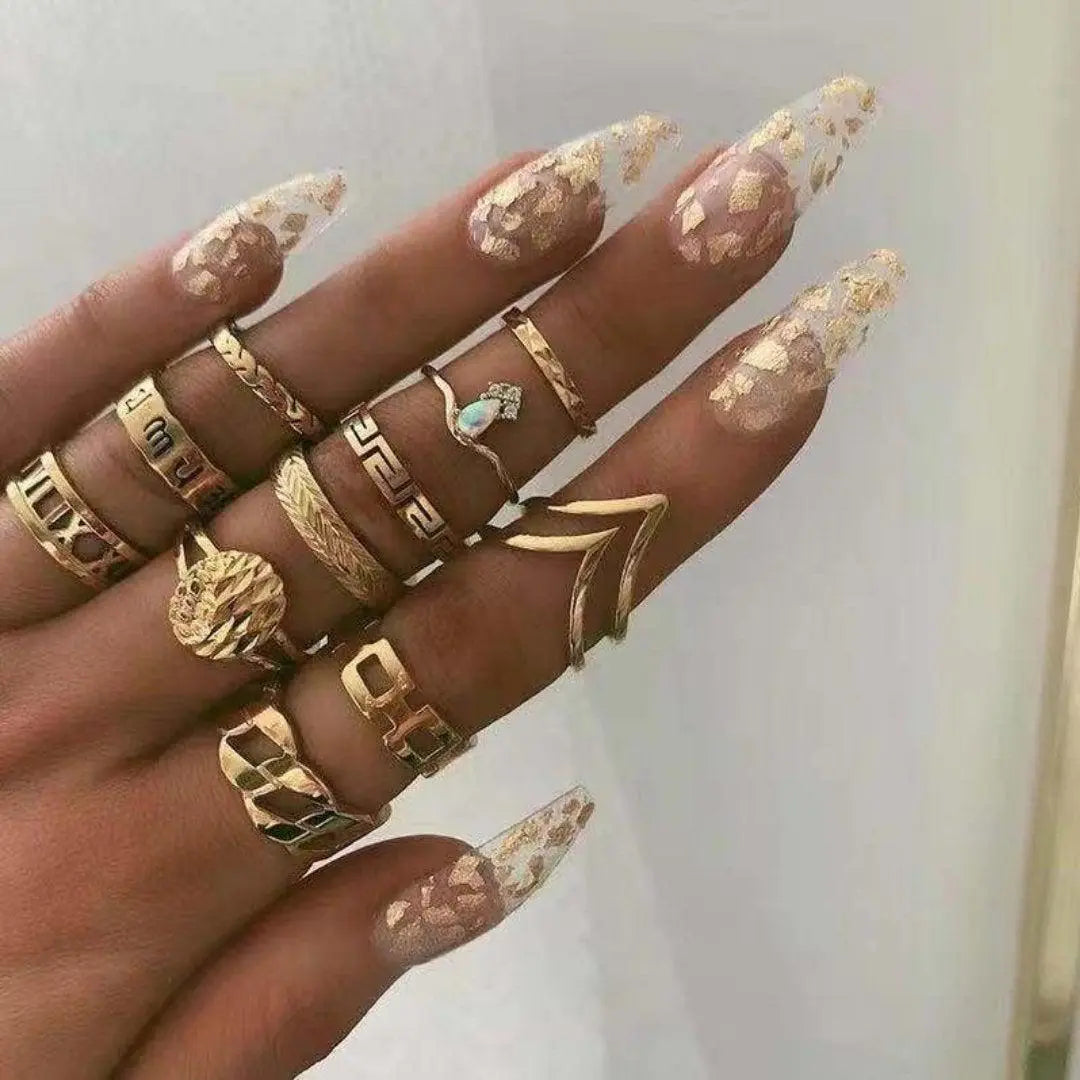 Einzigartiges Set mit 8 bis 12 Ringen