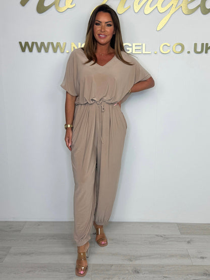 Cora™ - V-Neck Tie Jumpsuit