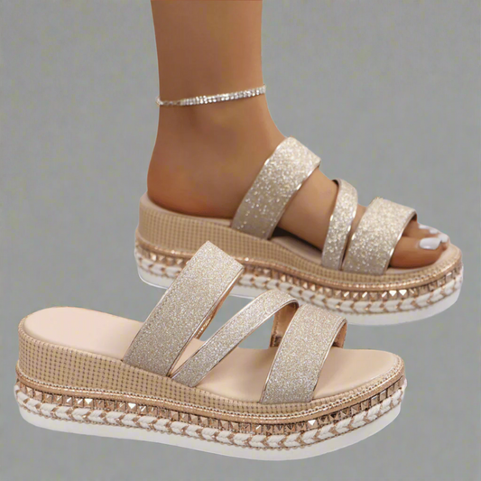Helga | Luxurious Comfort Wedge Sandals Crafted from High-Quality Materials