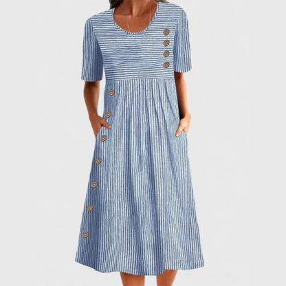 Wanda™ - Striped Midi Dress