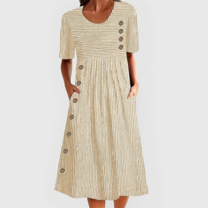 Wanda™ - Striped Midi Dress