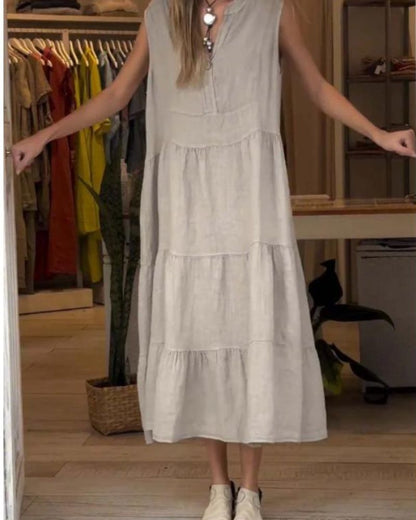 Aromea™ - Sleeveless Linen Dress