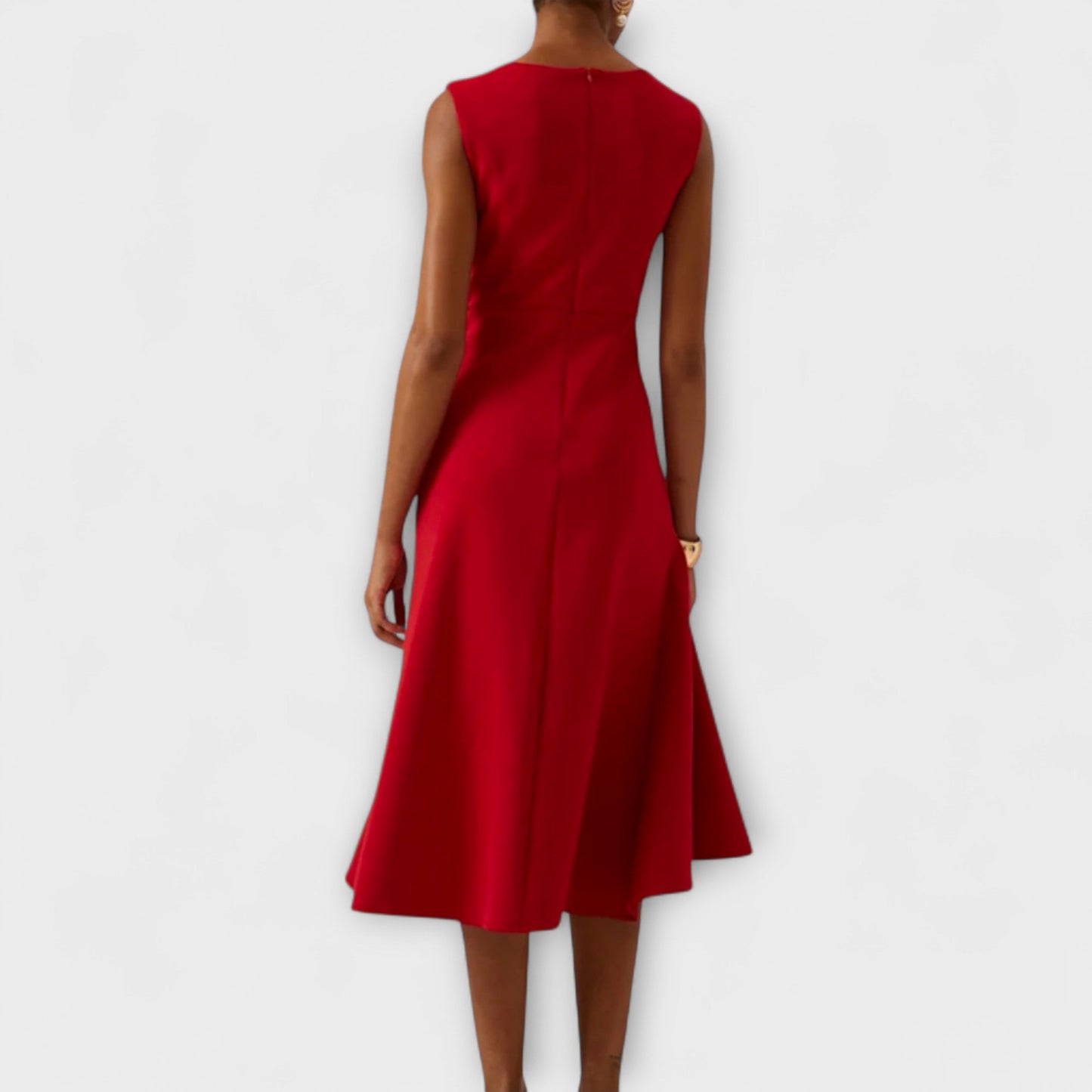 Juliette™ – Elegant Draped Asymmetrical Midi Dress
