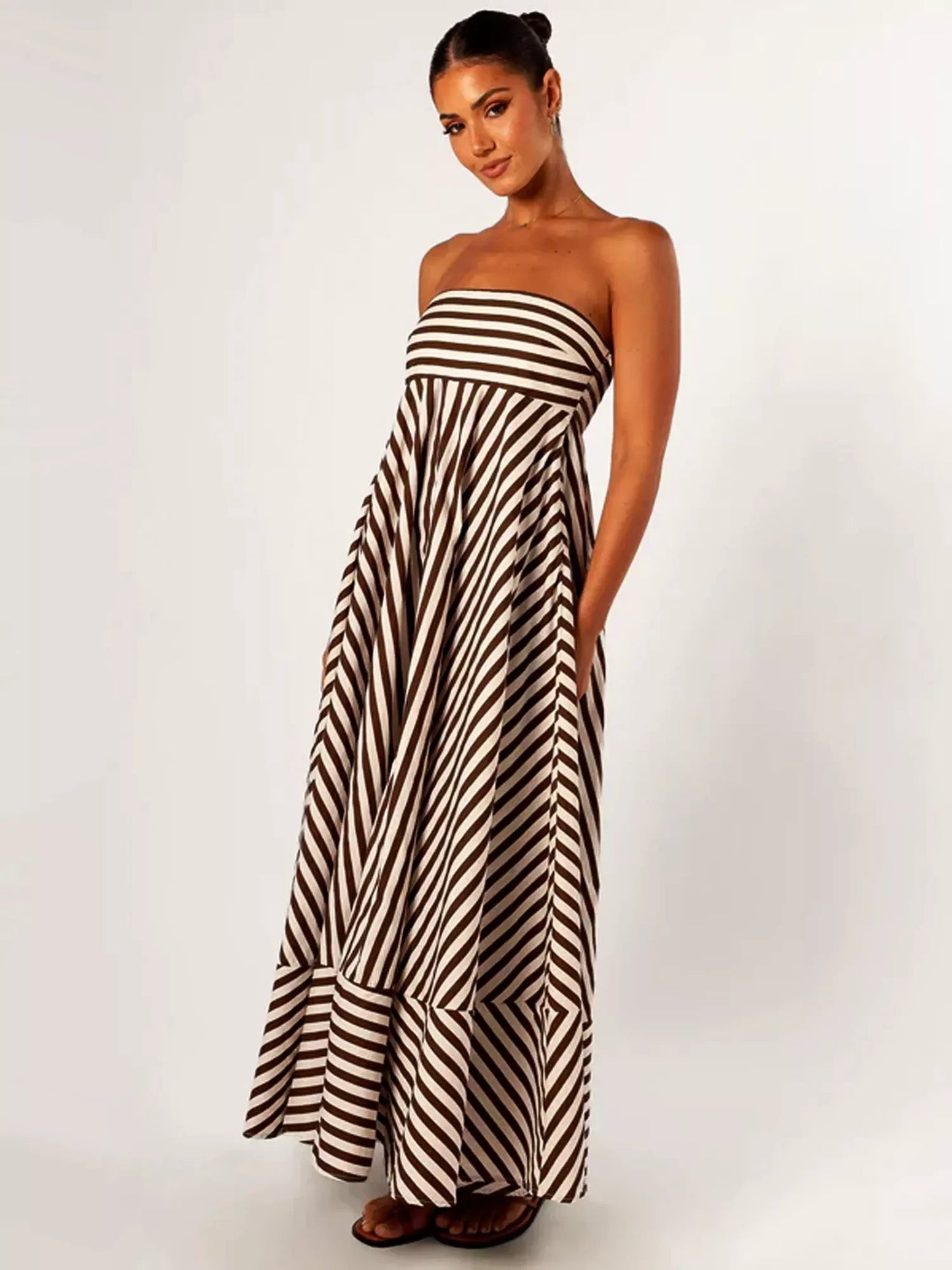 Damaris - Comfortable Stylish Ruched Maxi Dress