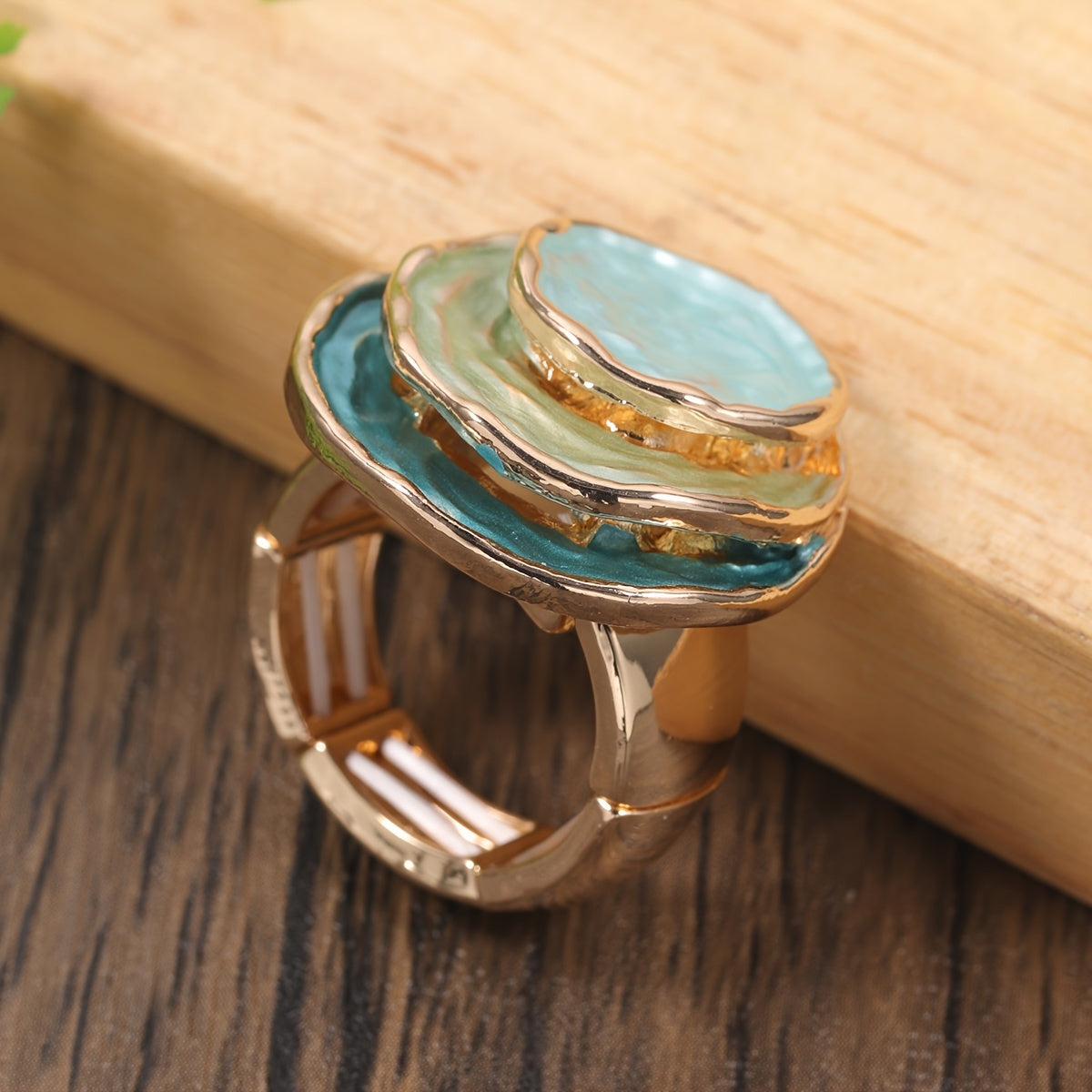 Boho Dreilagiger Emaille-Ring