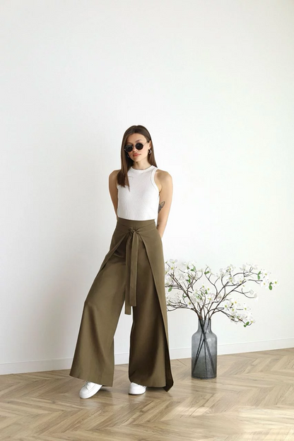 Marika™ - Wide Linen Trousers