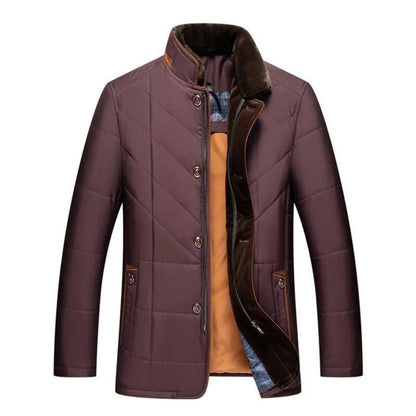 Michele Men's Winter Jacket with Stand-Up Collar
