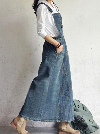 Demi™ - Casual Denim Overall Dress