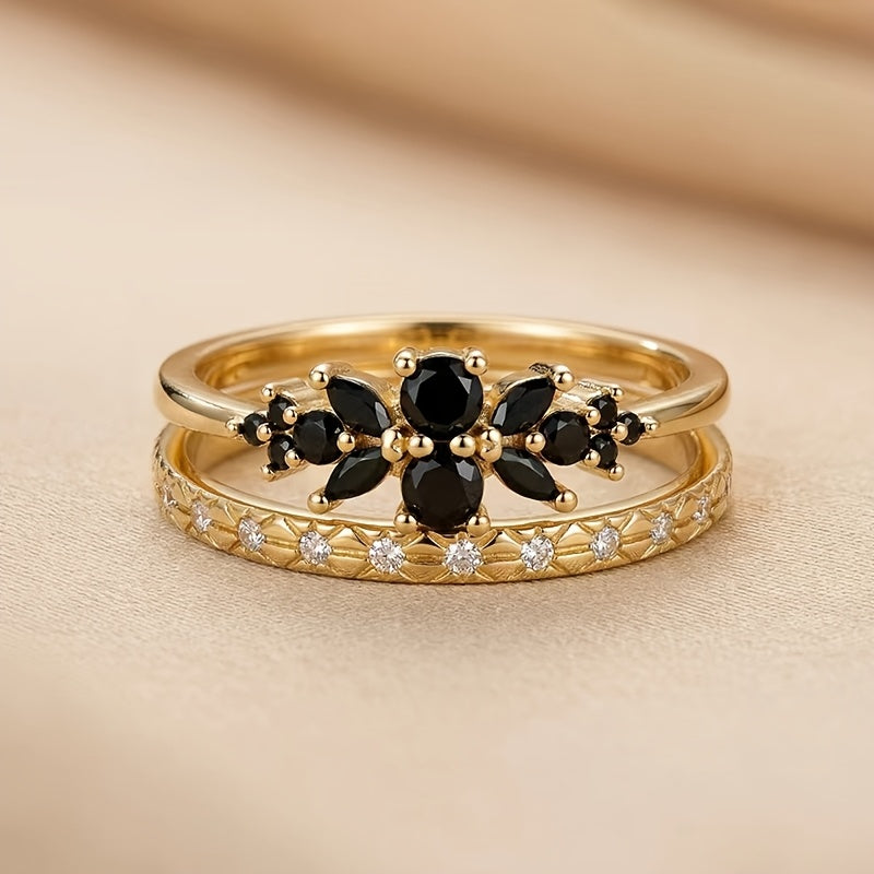 Eleganter Onyx Kupfer Bandring