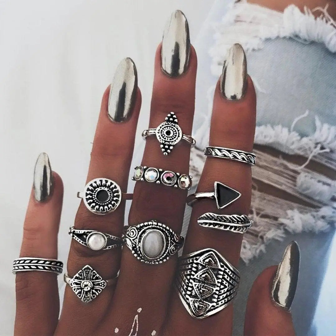 Einzigartiges Set mit 8 bis 12 Ringen