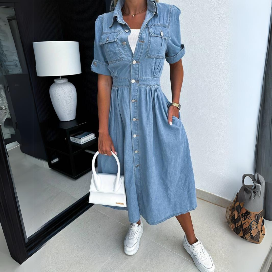 Alissa™ - Trendy Denim Dress