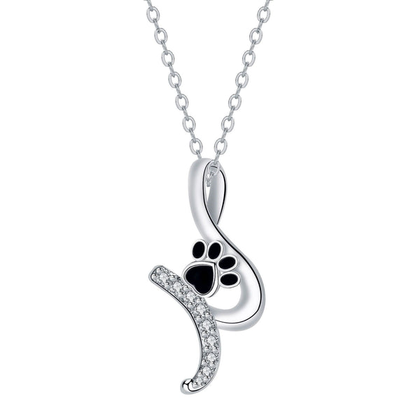 Cute Paw Print Pendant Necklace