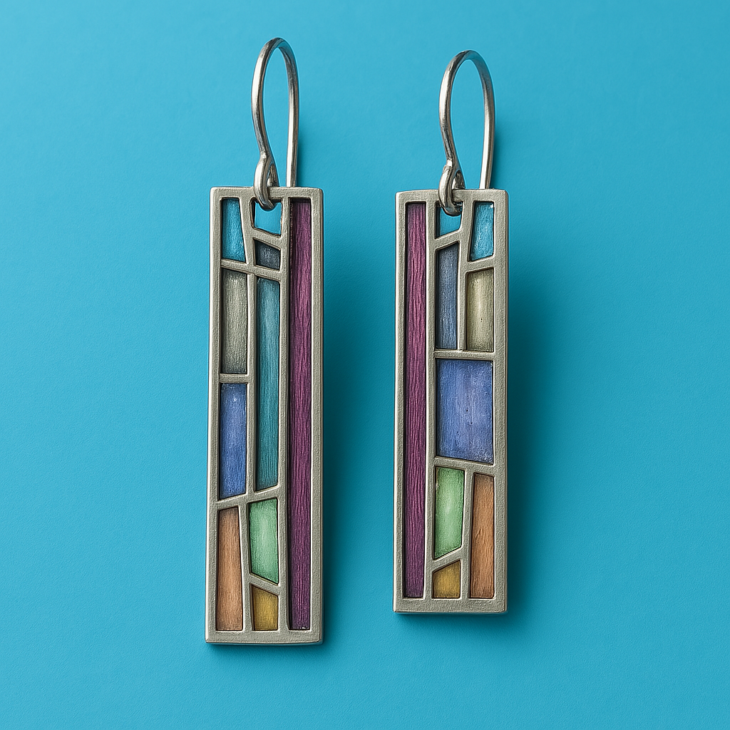 Retro Earrings in Vibrant Hues