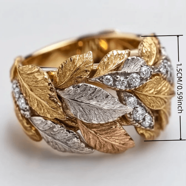 Unique Leaf & Zirconia Ring